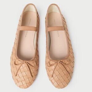 NEW Loeffler Randall size 7 Leonie Honey Woven Ballet Flat